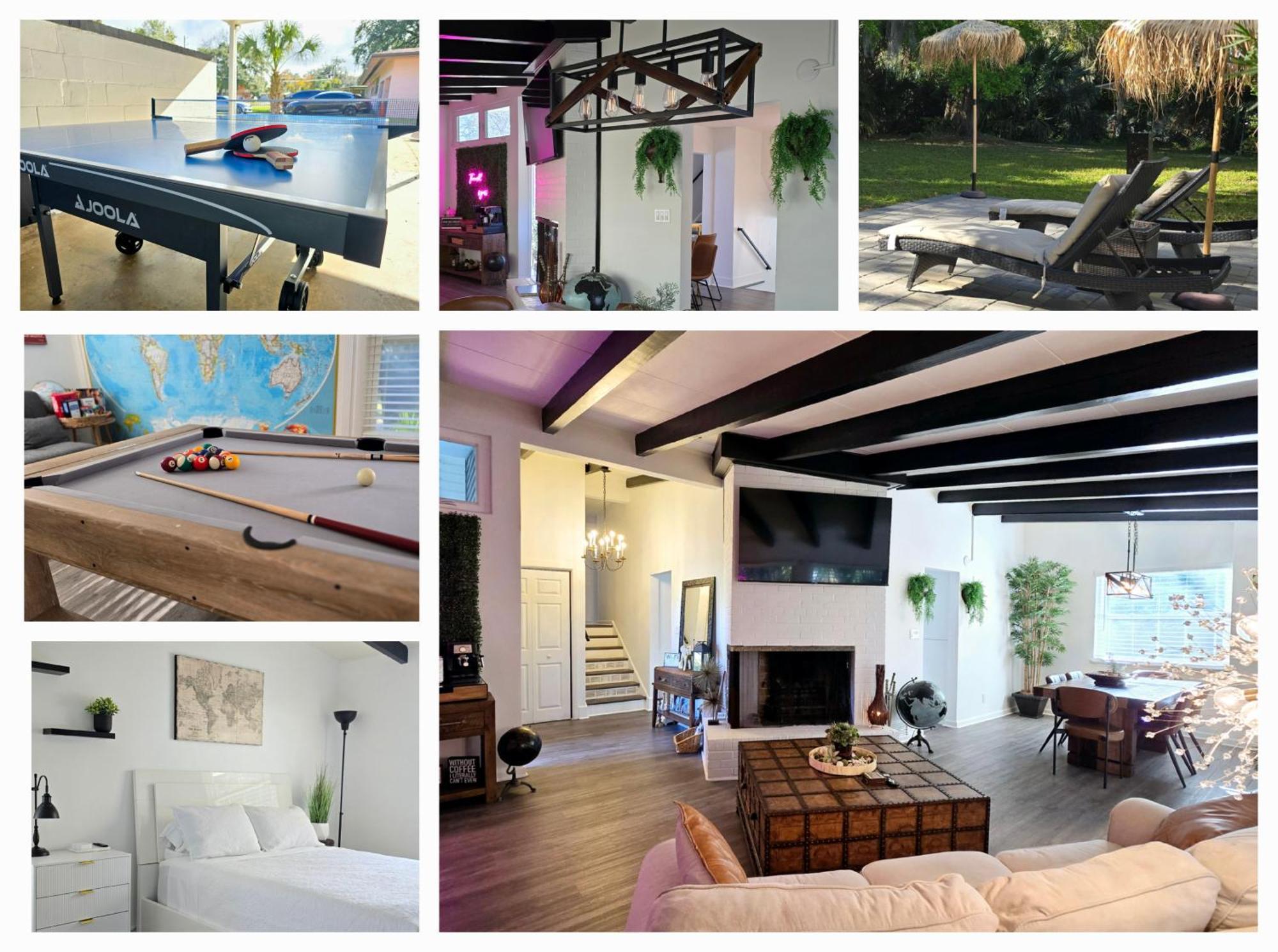 904 Nomad's Nest Mid-century Modern Entertainment With Vibes, 2 Mega Gamerooms, Pingpong, Pooltable, Gym, Patio * Jacksonville